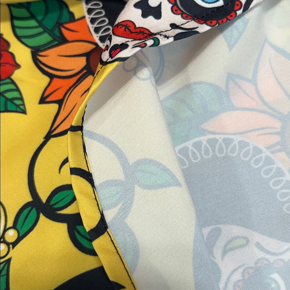 Colorful Skull Print Swing Dress - Picture 9 of 9